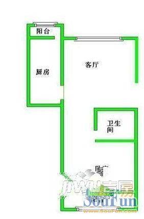 南台新苑 茶花园2室2厅1卫64㎡户型图