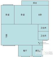 闽江新苑3室2厅2卫92㎡户型图