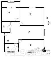 核工业(924)宿舍3室2厅1卫83㎡户型图