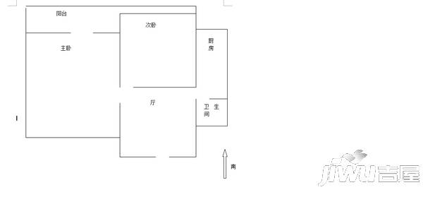 二化社区一区3室2厅1卫87㎡户型图