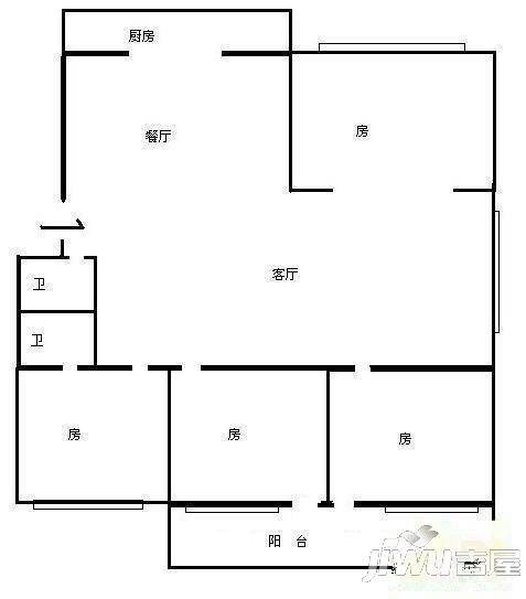 闽乐新村2室1厅1卫75㎡户型图