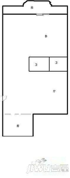 洋里新苑3室2厅2卫90㎡户型图
