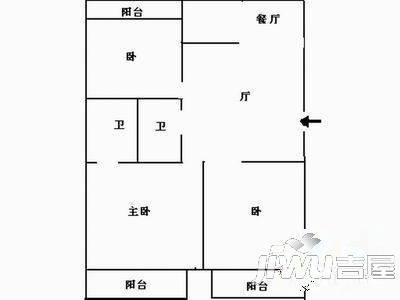 电建南苑3室2厅2卫户型图