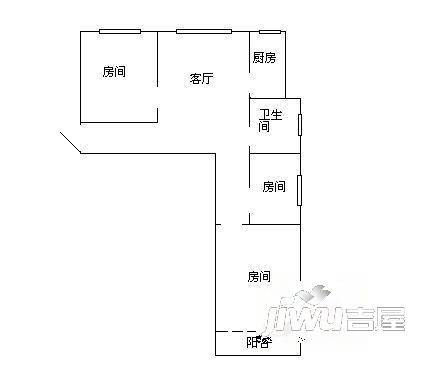 新嘉小区1室1厅1卫45㎡户型图