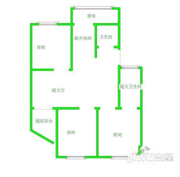 闽城小区4室2厅2卫154㎡户型图