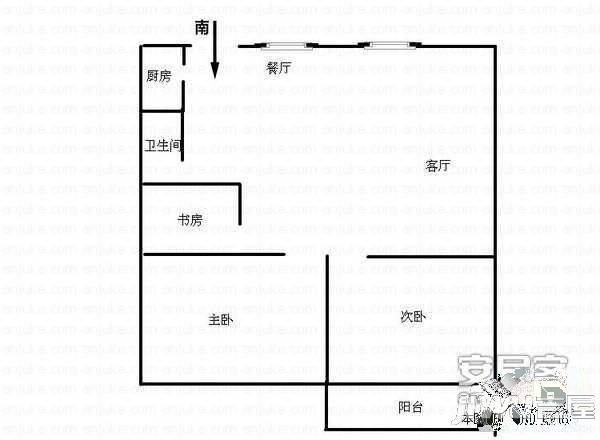 琴亭新村3室2厅1卫76㎡户型图