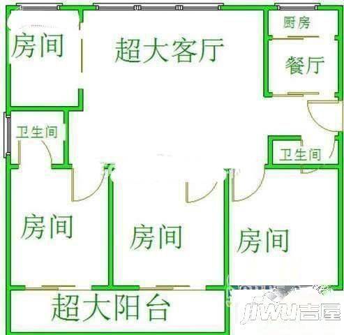 昙石商住楼4室2厅2卫144㎡户型图