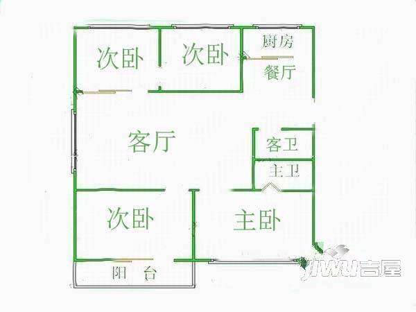 盛景新村4室2厅2卫150㎡户型图