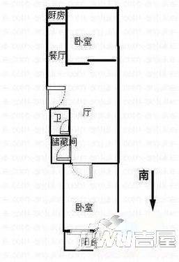 闽运公寓2室1厅1卫72㎡户型图