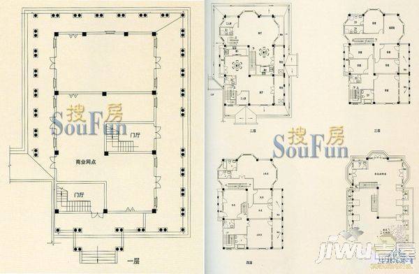 金桥花园玫瑰苑2室2厅1卫83㎡户型图