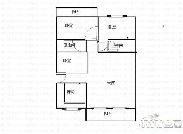 闽都大庄园丽水琴湾3室2厅2卫户型图