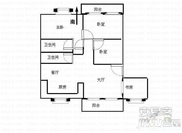 闽都大庄园丽水琴湾3室2厅2卫户型图