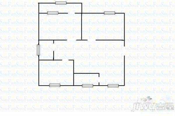 义井佳苑2室2厅1卫60㎡户型图