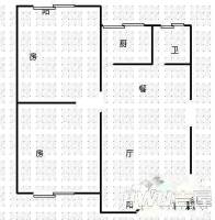 义井佳苑2室2厅1卫60㎡户型图