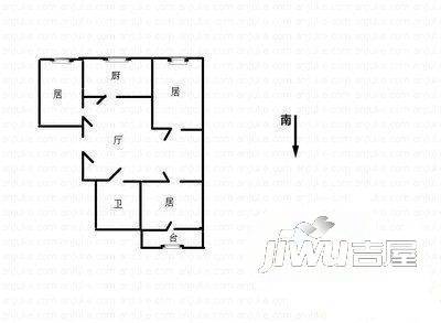 彬德园3室1厅1卫120㎡户型图