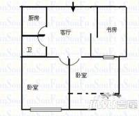 斗门红星3室1厅1卫63㎡户型图