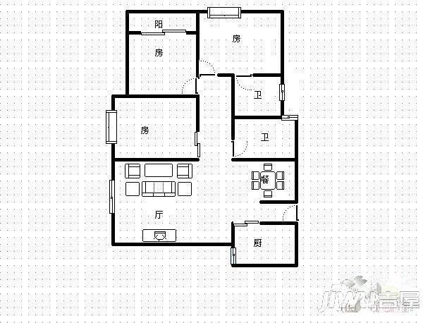 紫金苑4室2厅2卫户型图