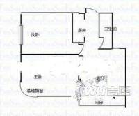 一号公馆2室1厅1卫户型图