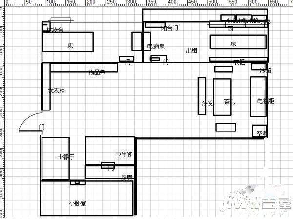 宏扬新城3室2厅2卫103㎡户型图