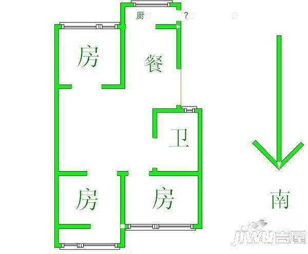 锦江花园3室2厅2卫115㎡户型图