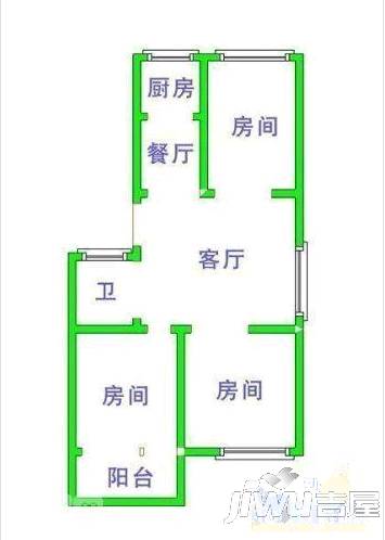 亚峰新区2室1厅1卫户型图