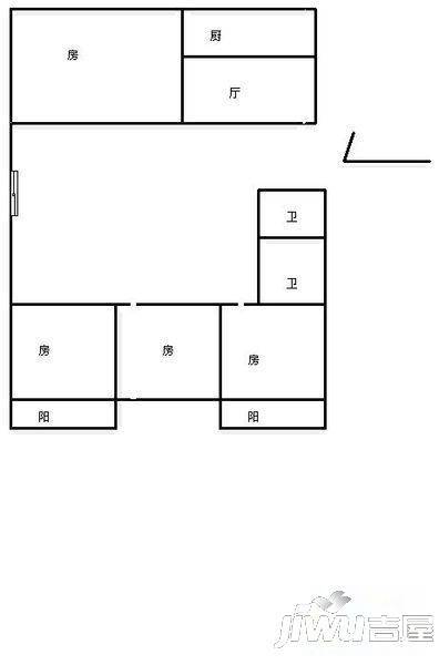 光明城3室2厅2卫103㎡户型图