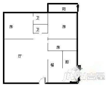 金钻世家3室2厅2卫119㎡户型图