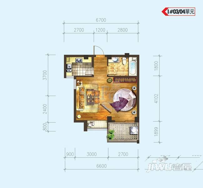 优派凯城3室2厅2卫137.1㎡户型图