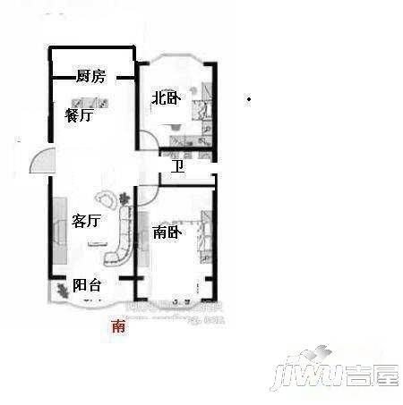 彬社新村3室2厅2卫户型图