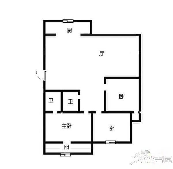 富商世家4室2厅1卫188.2㎡户型图