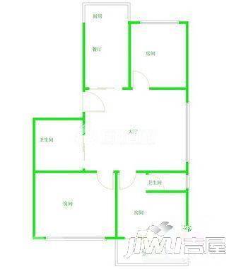 富商世家4室2厅1卫188.2㎡户型图