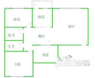 天丰花园1室1厅1卫43㎡户型图