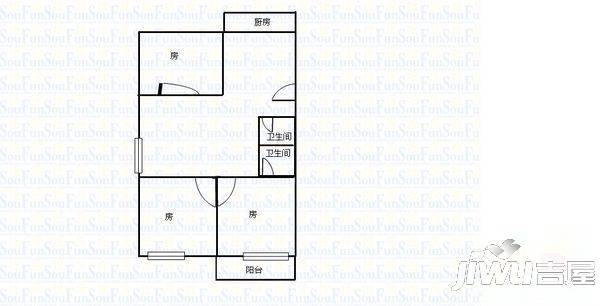 亚华花园4室2厅2卫154㎡户型图