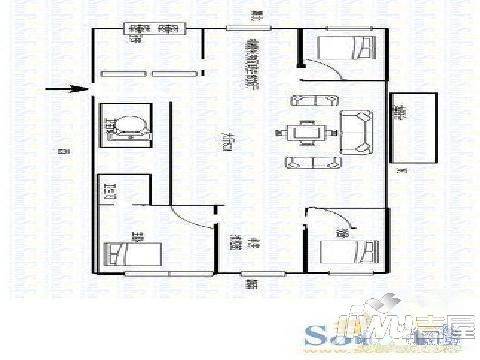 亚华花园4室2厅2卫154㎡户型图