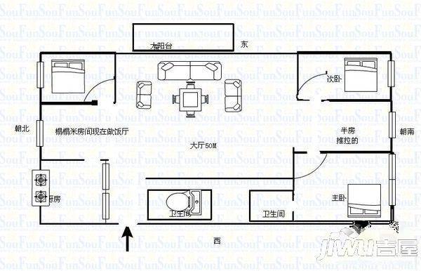 亚华花园4室2厅2卫154㎡户型图