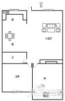 祭酒岭新村2室2厅1卫80㎡户型图