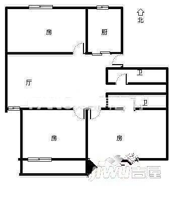 正祥家园1室1厅1卫39㎡户型图