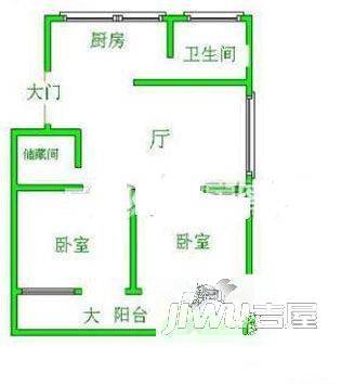 福中新村2室1厅1卫户型图