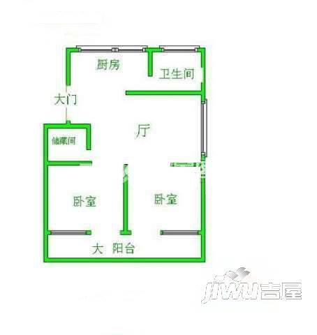 福中新村2室1厅1卫户型图