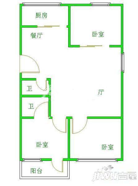 金色家园4室2厅2卫户型图