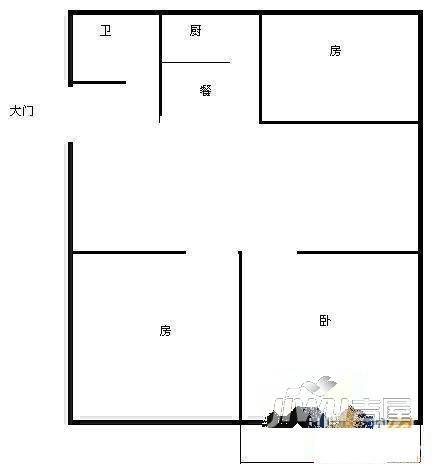 迎宾苑3室2厅1卫88㎡户型图