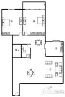 建发花园2室1厅1卫75㎡户型图
