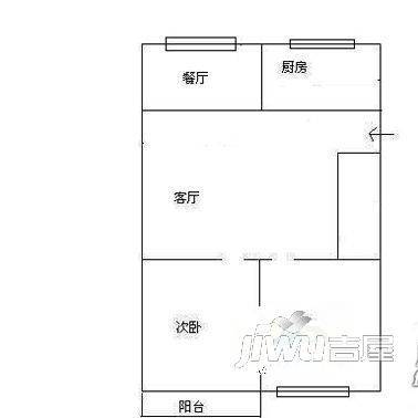 文苑精舍3室2厅1卫93㎡户型图