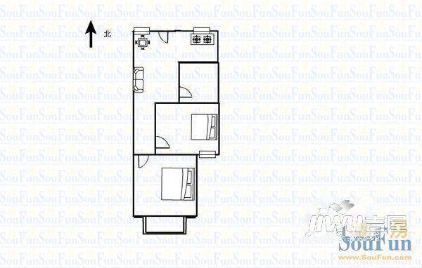 先锋苑2室1厅1卫户型图