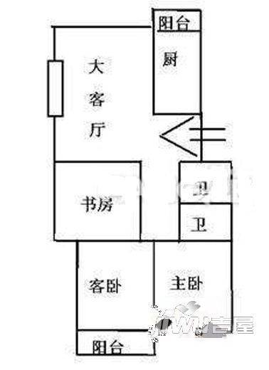 万升西区6室3厅3卫166㎡户型图