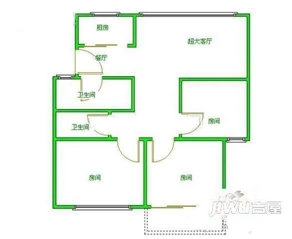 万升西区6室3厅3卫166㎡户型图