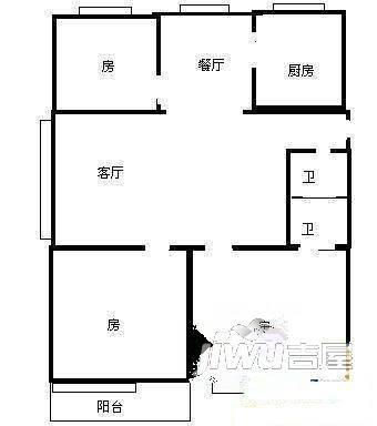 万升西区6室3厅3卫166㎡户型图