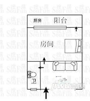 汇多利2室2厅1卫76㎡户型图