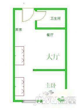 汇多利2室2厅1卫76㎡户型图