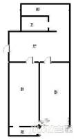 信平路邮电局单位宿舍2室1厅1卫61㎡户型图